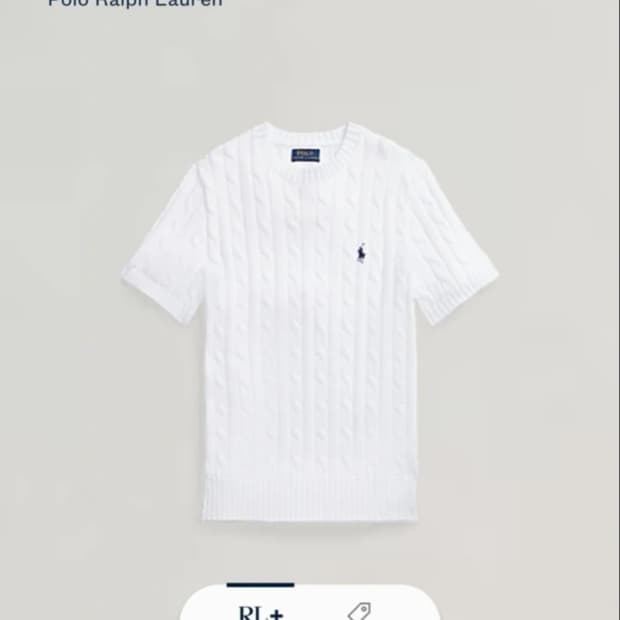 폴로 반팔 니트