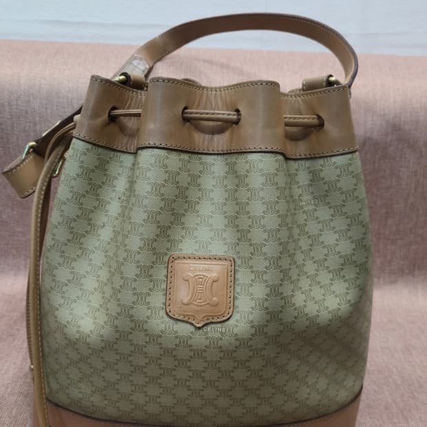 셀린느 정품  버킷백 빈티지 마카담 버킷백