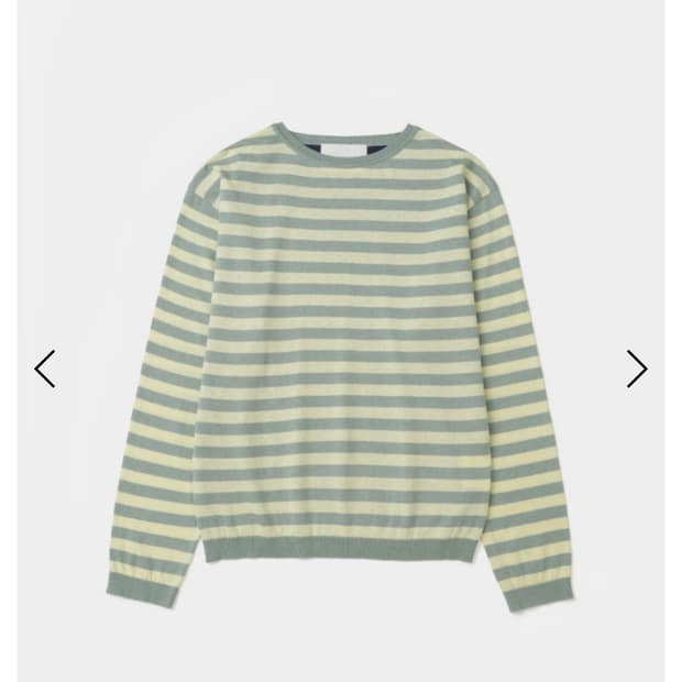 48)  강정석 STRIPE BOAT NECK KNIT 옐로우