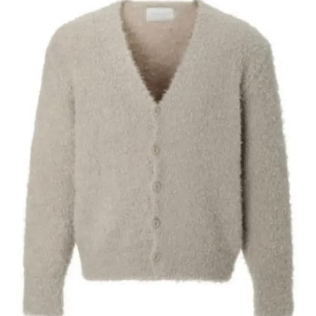 쓰리타임즈 푸들 가디건 베이지