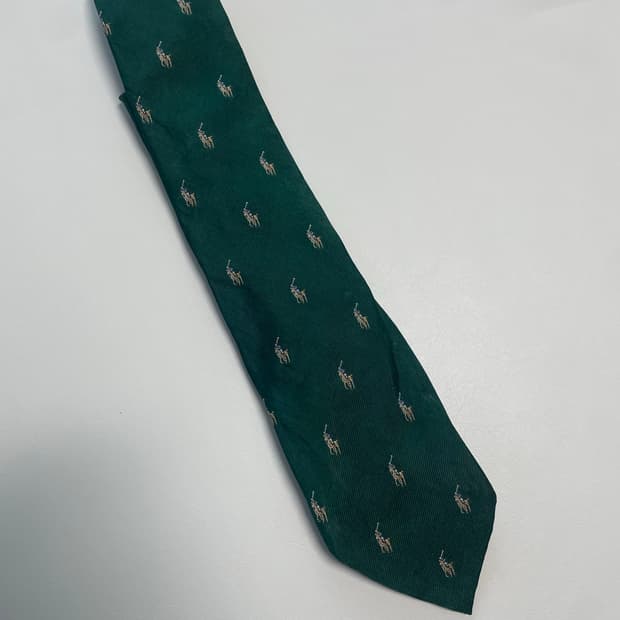 폴로 로고 실크 넥타이