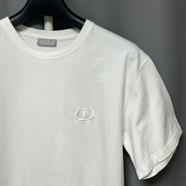 [정품] XL 디올 CD 로고 반팔티 화이트