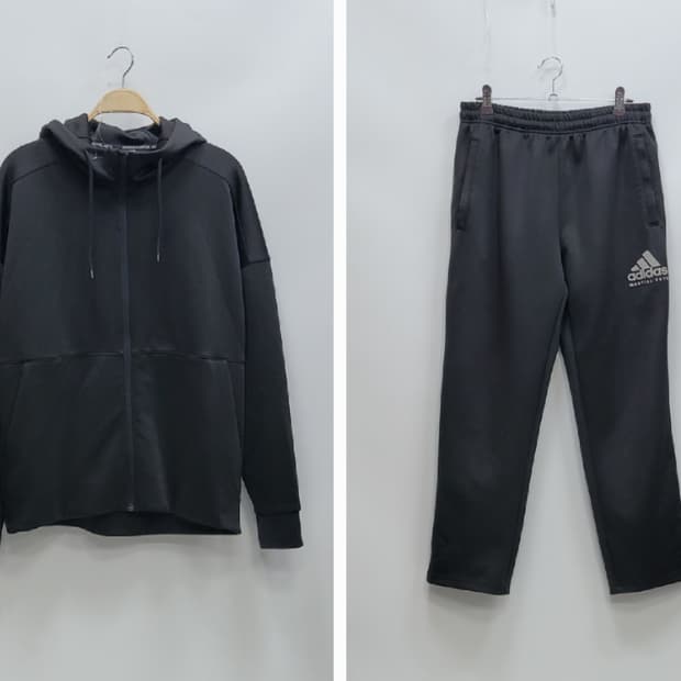 adidas 아디다스 후드 트랙탑 저지 셋업 / 남 XL

