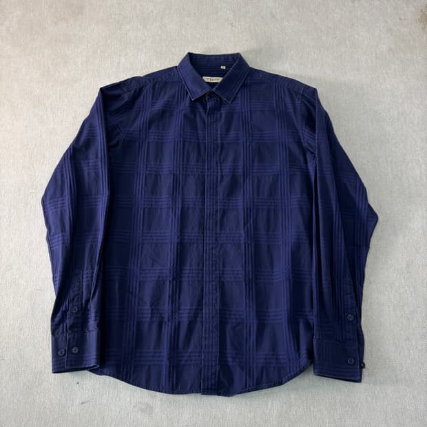 100 버버리 기마로고 체크 패턴 셔츠 