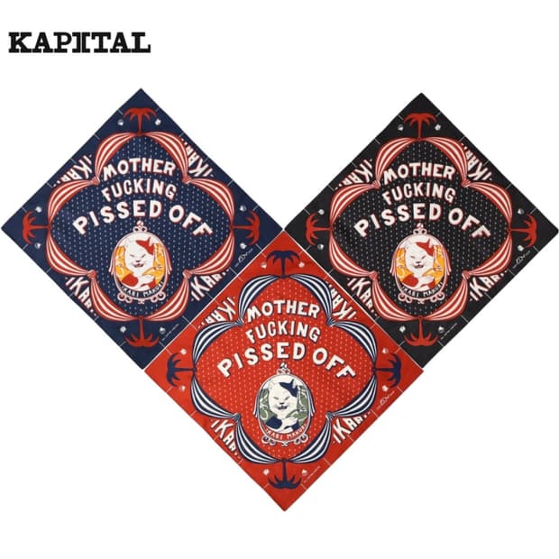 캐피탈 고양이 반다나 스카프  [kapital bandana]