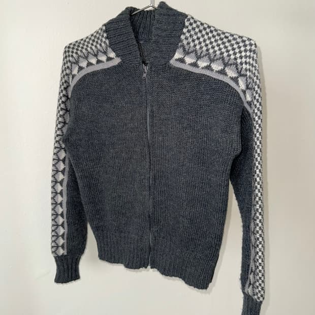 빈티지 니트 집업