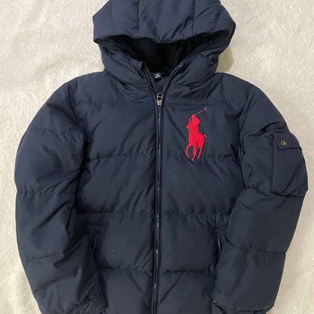 폴로 랄프로렌 레드 빅포니 패딩 네이비