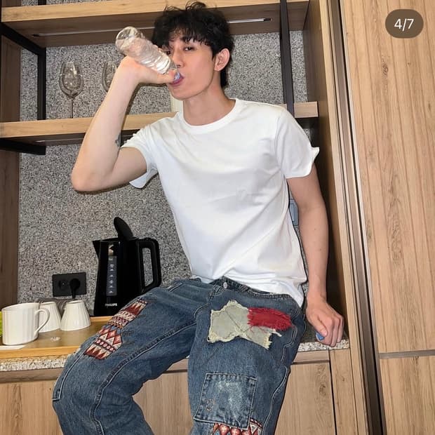 쿠스너프 carpetter patch jeans