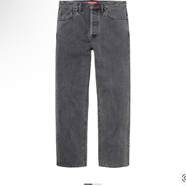 슈프림 레귤러 진 블랙 - 24SS