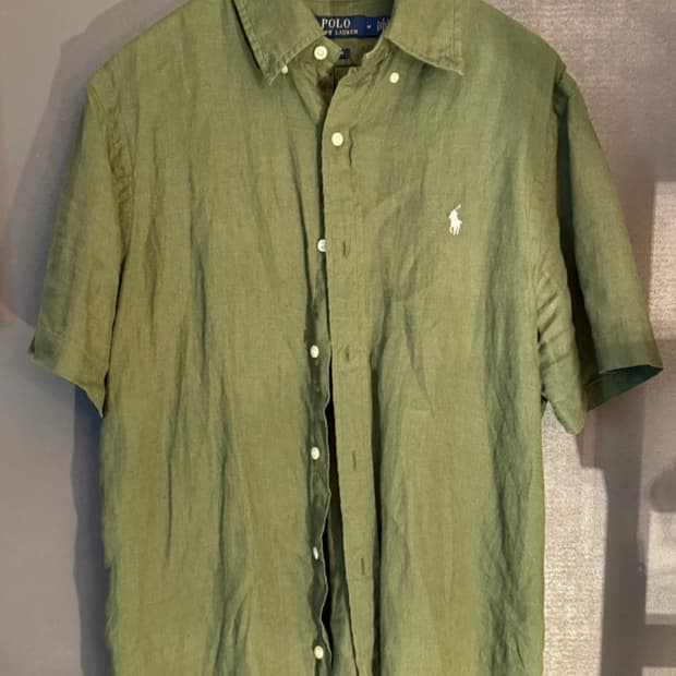 polo classic fit linen shirt