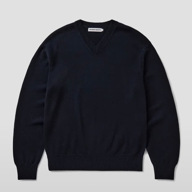 [L] 유니온블루 클라우드 브이넥 니트 다크네이비