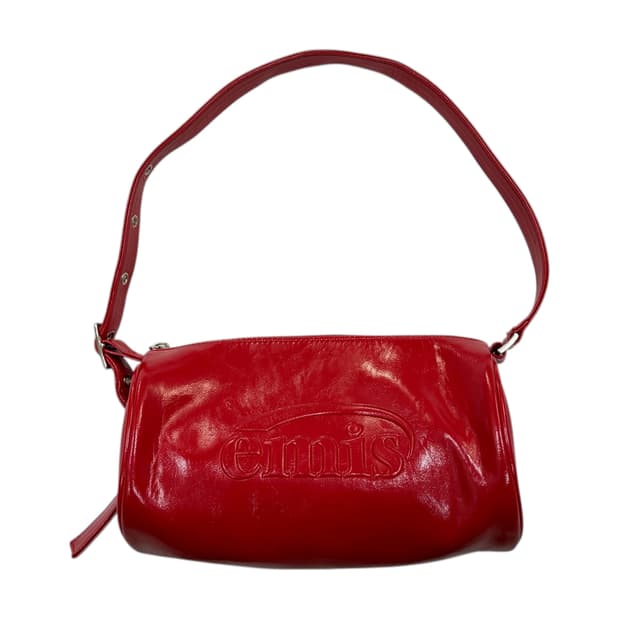 EMIS 이미스 엠보스드 배럴백 가방 레드