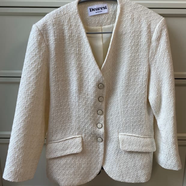 Dearest 화이트트위드자켓