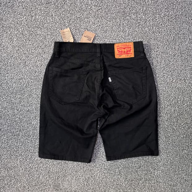 Levis 리바이스 505 화이트탭 데님 쇼츠 블랙 (30)