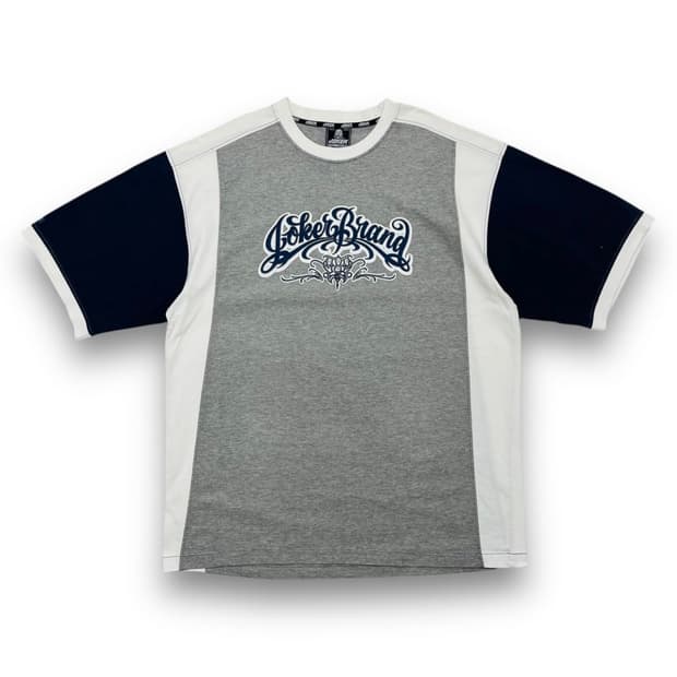 조커 올드스쿨 힙합 고딕 레터링 로고 반팔 티셔츠