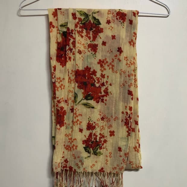 빈티지 플라워 스카프