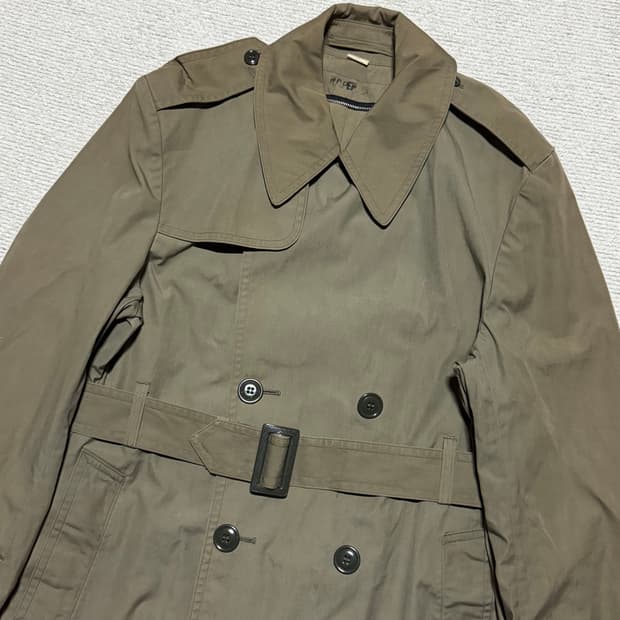 80s USA 밀리터리 올웨더 트렌치코트 L