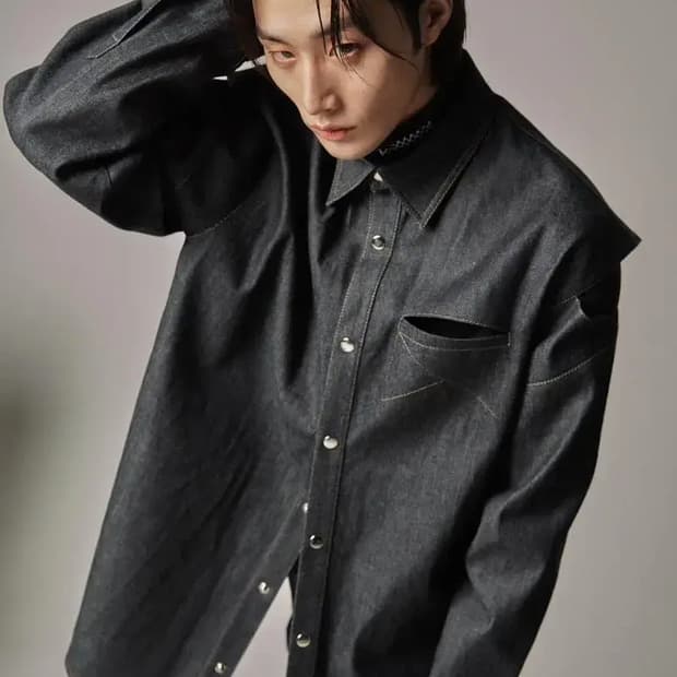 JUNNE j12 denim jacket 절개 데님자켓