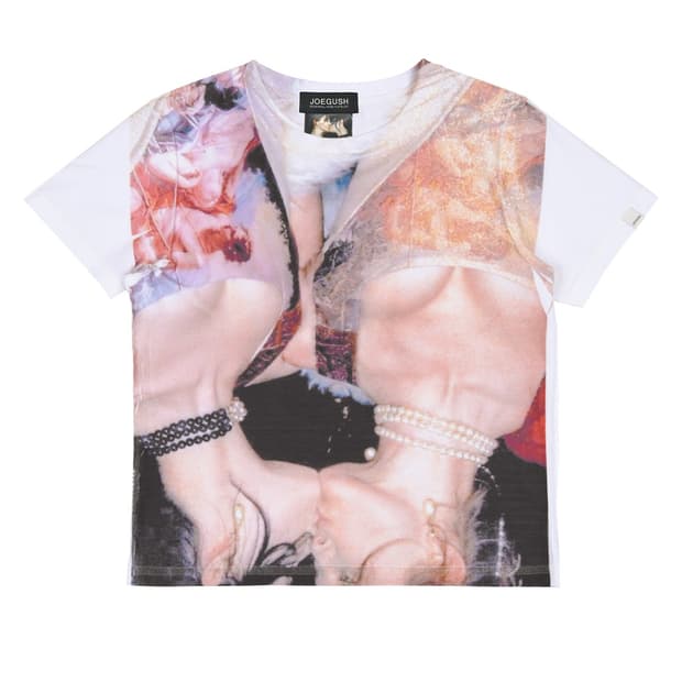 JOEGUSH 조거쉬 키스 프린팅 크롭 반팔