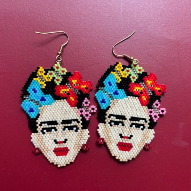 🎨 프리다 칼로 비즈 귀걸이