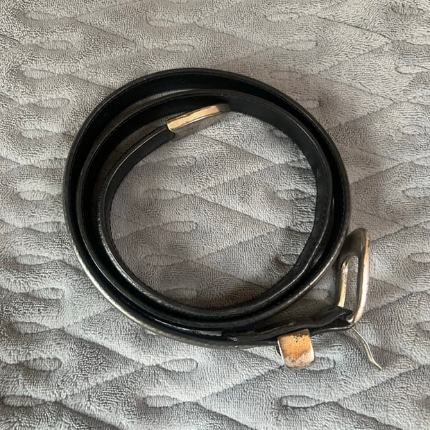 아워 레가시 2cm 벨트 쉐도우 크롬 레더 80