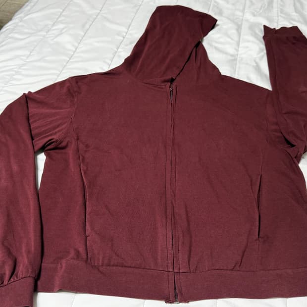 머듈 후드집업 버건디 1사이즈