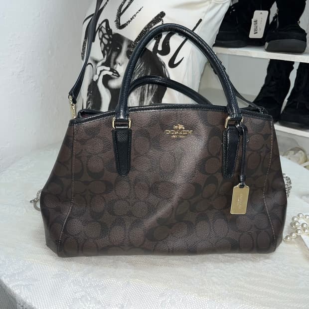 코치 브라운 크로스백