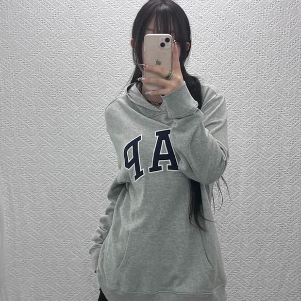 갭 GAP 올드스쿨 빈티지 빅로고 여리 후드티 L C07848