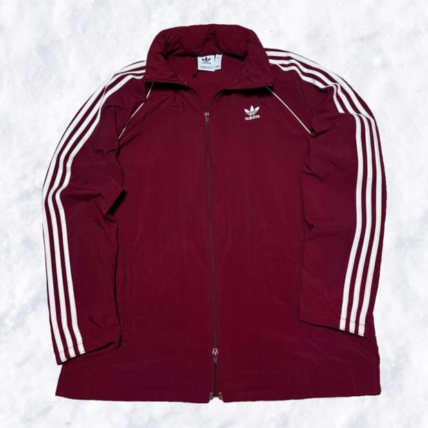 아디다스 딥레드 버건디 투웨이 바람막이 