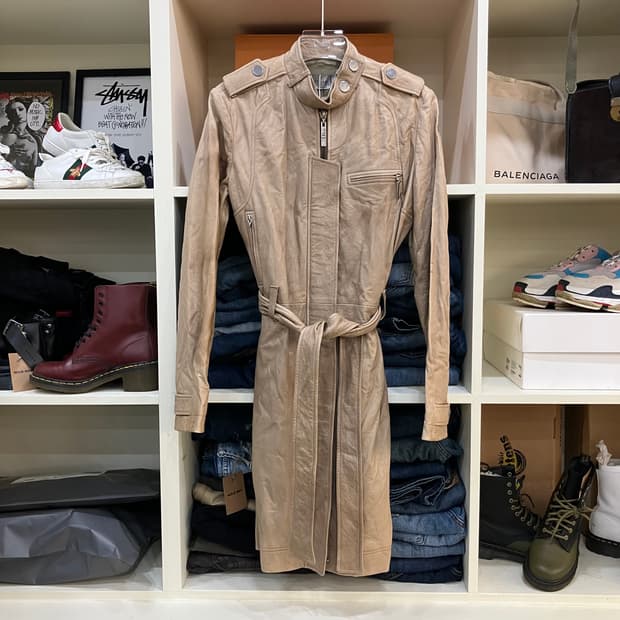 Dior 디올 베이지 양가죽 트렌치 코트 38