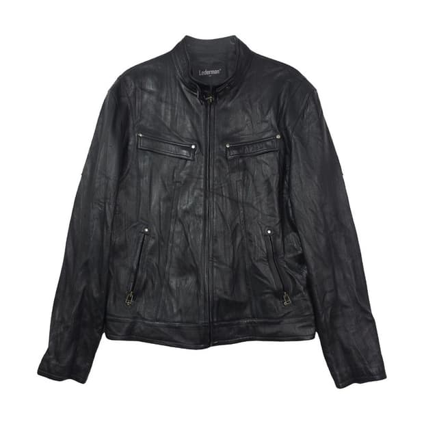Lederman 빈티지 블랙 양가죽 자켓 L