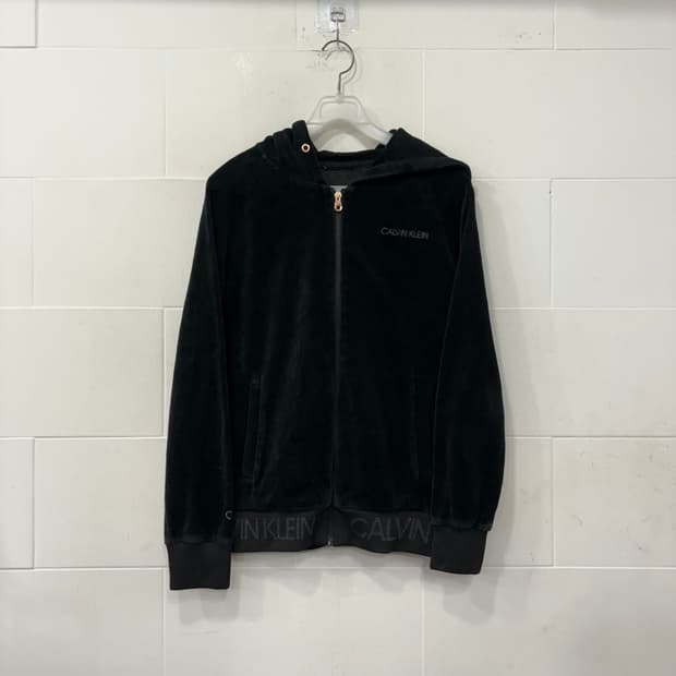 캘빈클라인 벨벳 후드집업