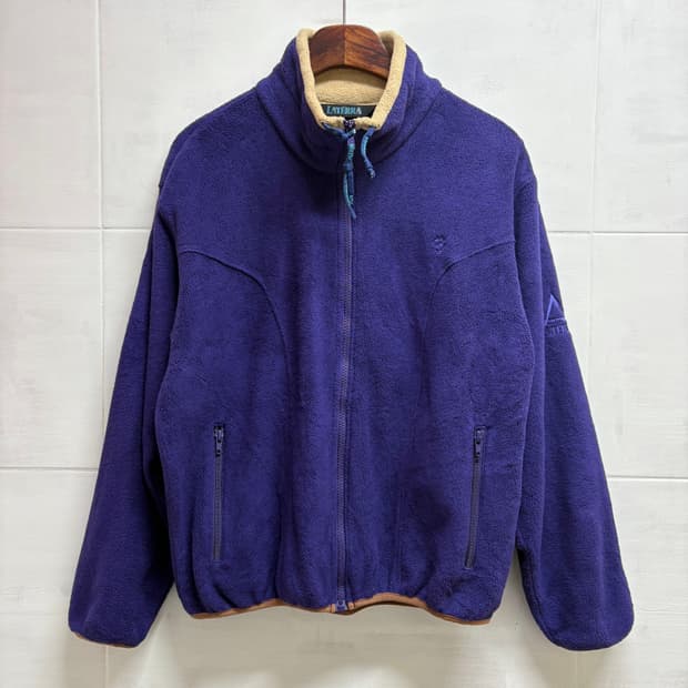 LATERRA fleece 플리스 후리스 퍼플 집업 자켓 (JAPAN)