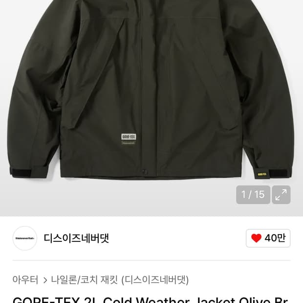 디네댓 고어텍스 자켓