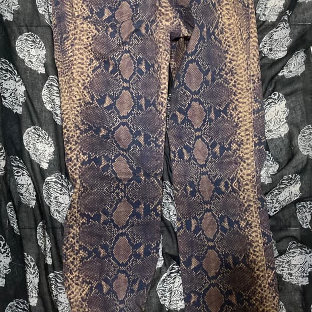 파이톤 펑크 스키니 팬츠