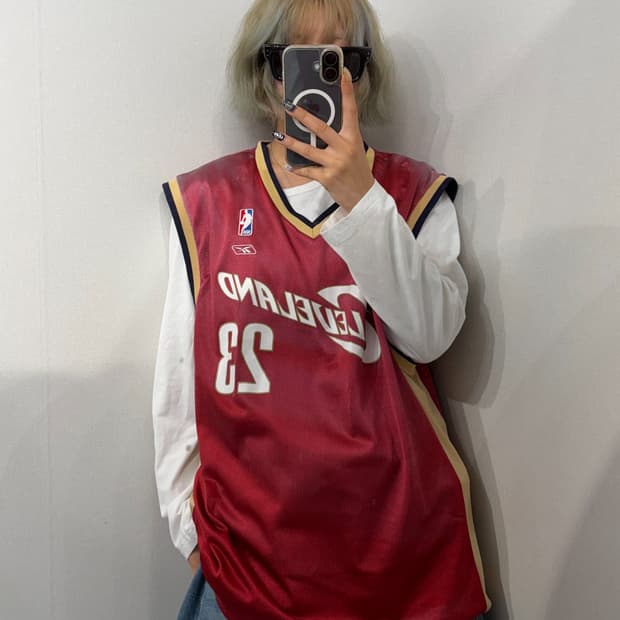 L 리복 NBA 클리블랜드 르브론 제임스 스윙맨 레드