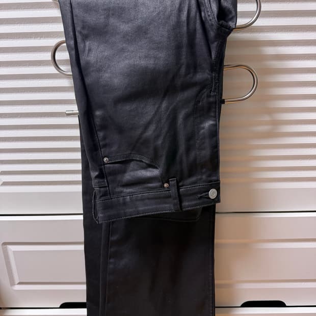 에이치엔엠 왁스 코팅 부츠컷 플레어진