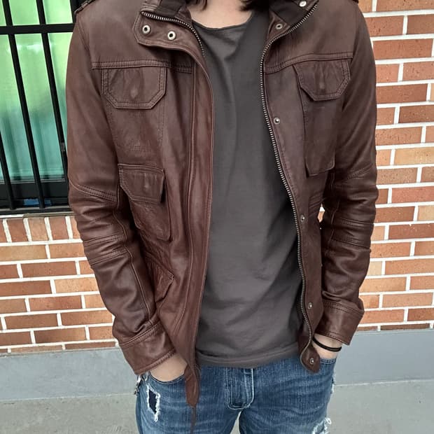 (L)카이아크만 쉽스킨 레더 자켓