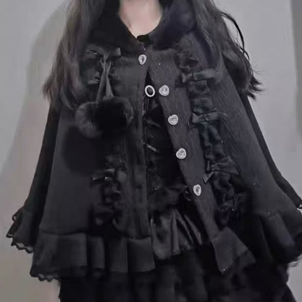 지뢰계 망토 판초