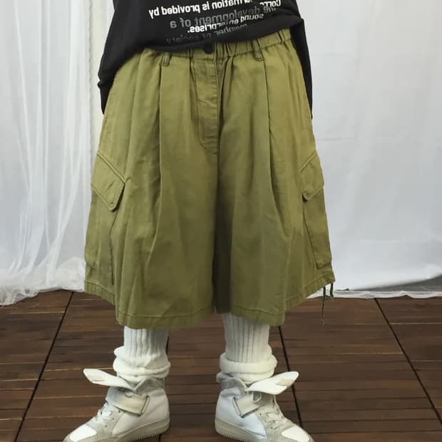RAGEBLUE Olive Cargo Bermuda Shorts