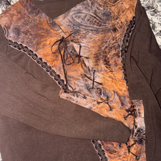 빈티지 웨스턴 긴팔티셔츠