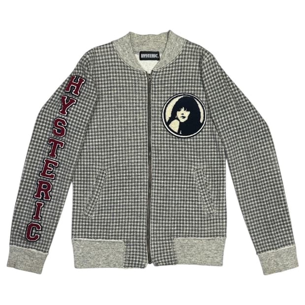 히스테릭 글래머 아카이브 울 캐시미어 혼방 히스걸 패치 봄버 자켓