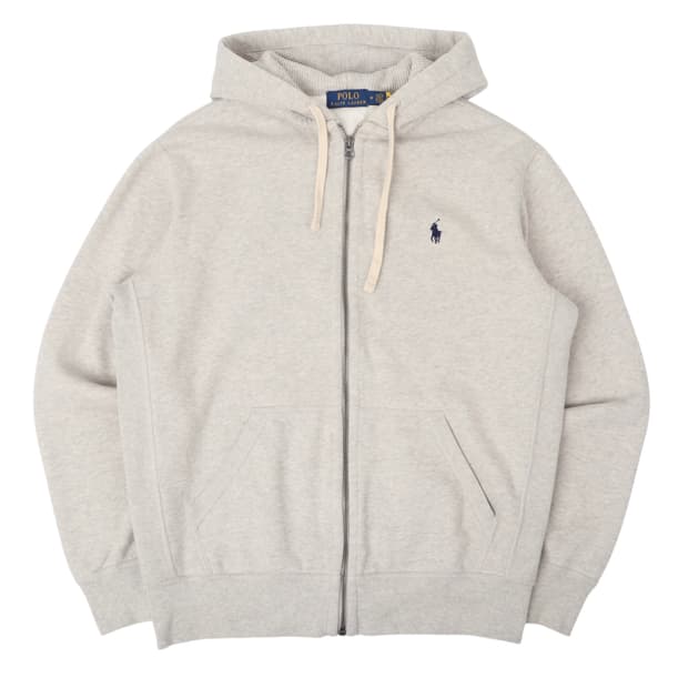 폴로 랄프로렌 QR 라이트 그레이 써멀 후드집업