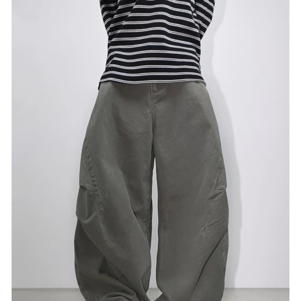 [1회착] Egot 카치온 벌룬 코튼팬츠(M) 남성커브드팬츠/와이드팬츠