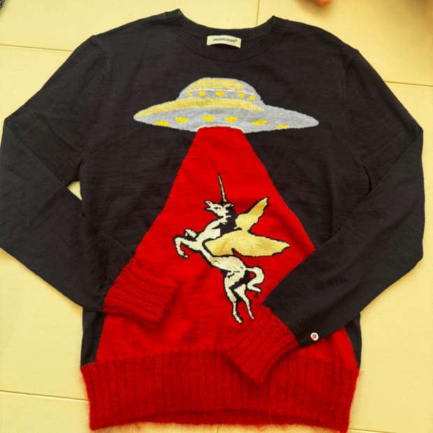 Undercover 모헤어 믹스 유니콘 니트 