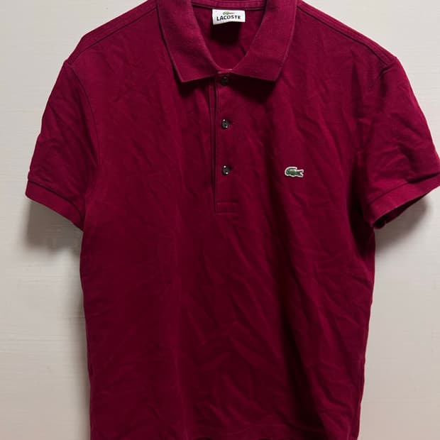 라코스테 버건디 폴로셔츠 사이즈 3