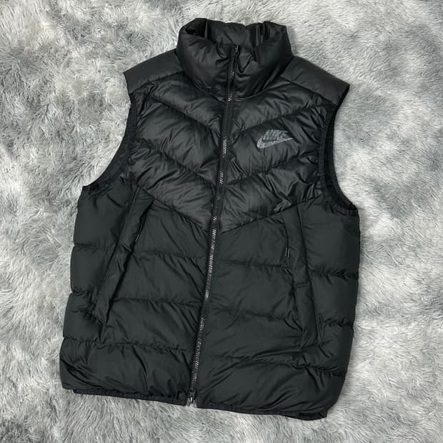 나이키 덕다운 블랙 패딩조끼 L