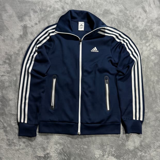 아디다스 3s 네이비 삼선 트랙탑 져지