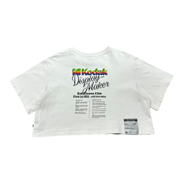 ✨ (만원 빈티지) 코닥 디스플레이메이커 빅로고 크롭 반팔티 