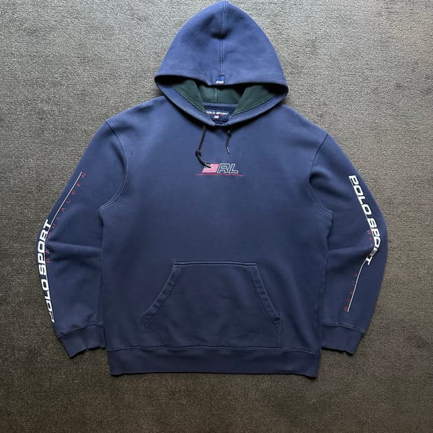 폴로 스포츠 랄프로렌 네이비 후드티 90 [M]